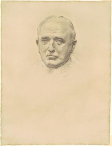 Study of Field Marshal John French for "General Officers of World War I", 1920-1922. Creator: John Singer Sargent.