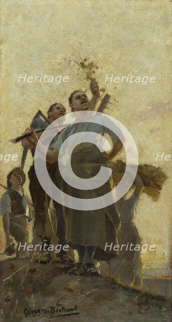 Esquisse pour la salle à manger de l'Hôtel de Ville : La moisson, c.1893. Creator: Georges Bertrand.