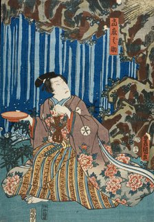 Actors Reversing Gender Roles in the Story of Narukami (image 1 of 3), 1854. Creator: Utagawa Kunisada.
