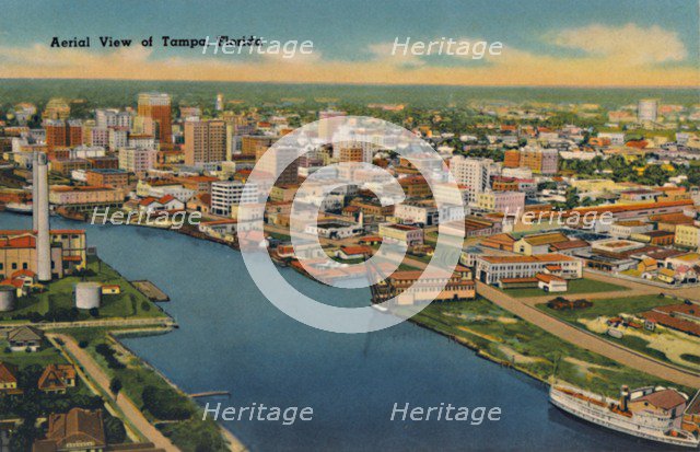 'Aerial View of Tampa, Florida', c1940s. Artist: Unknown.