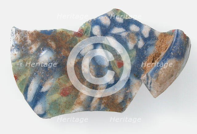 Mosaic Glass Fragment, Coptic, 4th-early 5th century. Creator: Unknown.