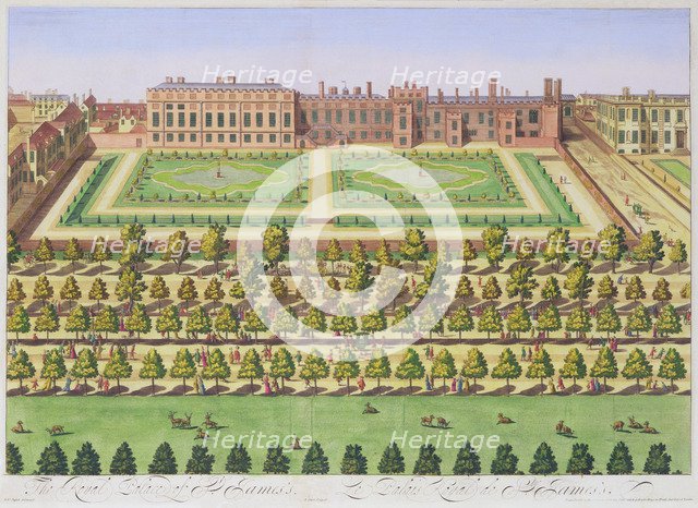 St James's Palace, London, 1730. Artist: Johannes Kip