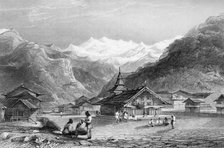 'Kursalee, - A Village in the Himalaya Mountains, India', 1845. Creator: Unknown.