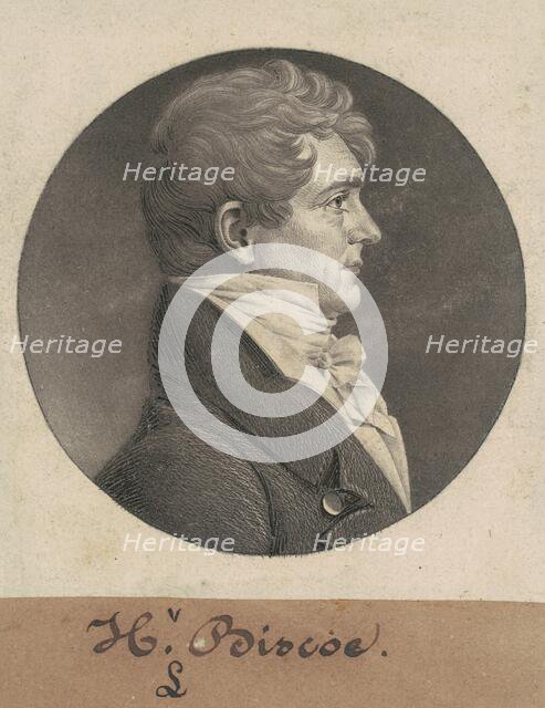 Henry Lawson Biscoe, 1808. Creator: Charles Balthazar Julien Févret de Saint-Mémin.