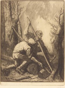 Woodcutters, 3rd plate (Les bucherons). Creator: Alphonse Legros.