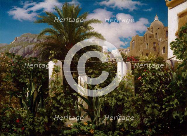 Garden of an Inn, Capri, 1859. Creator: Frederic Leighton.