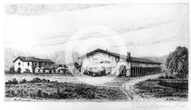 Mission San Fernando, published in 1883. Creator: Henry Chapman Ford.
