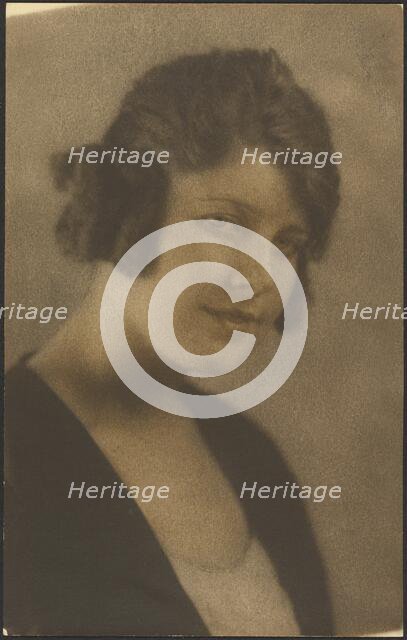 Portrait of a Woman with Short Hair, 1907-1943. Creator: Louis Fleckenstein.