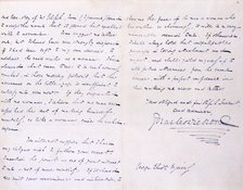 Letter from Charles Dickens to 'George Eliot' (Mary Ann Evans), 1858. Creator: Charles Dickens.
