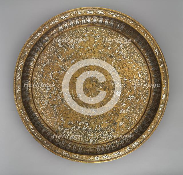 Tray Portraying Courtly Pleasures, 1240s. Creator: Unknown.