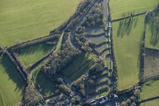 Foxton Locks inclined plane and lock flight on the Grand Union Canal, Leicestershire, 2022. Creator: Damian Grady.