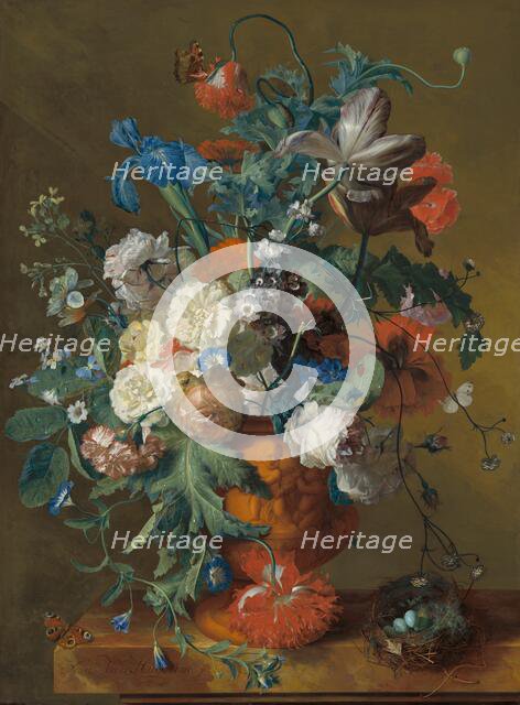 Flowers in an Urn, c. 1720/1722. Creator: Jan van Huysum.