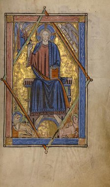 Christ in Majesty; Missal, begun after 1234-completed before 1262. Creator: Unknown.