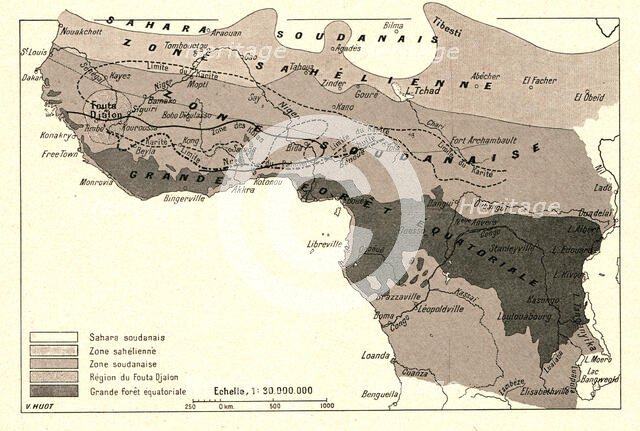 ''Zones de vegetation; L'Ouest Africain', 1914. Creator: Unknown.