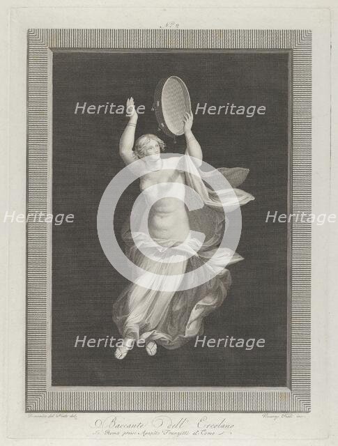 A partly naked bacchante playing a tambourine, ca. 1795-1820. Creators: Vicenzo Feoli, Domenico del Frate.