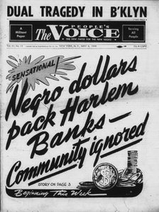 Sensational! Negro dollars pack Harlem Banks - Community ignored, 1944. Creator: Unknown.