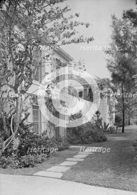 James H. McGraw, Jr., residence in Hobe Sound, Florida. West facade, sharp, 1941. Creator: Gottscho-Schleisner, Inc.