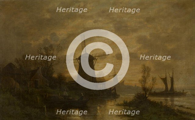 Windmills in Schiedam, 1867. Creator: Auguste-Paul-Charles Anastasi.