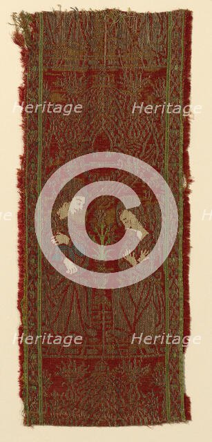 Fragment (From an Orphrey Band), Italy, Mid-15th century. Creator: Unknown.