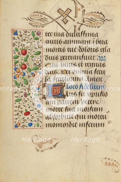 Decorated Text Page; Prayer Book of Charles the Bold, about 1471. Creator: Unknown.