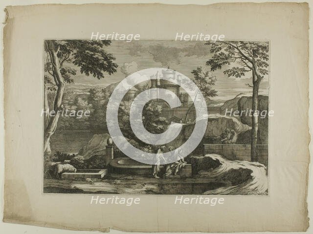 View of a City (Christ with the Good Samaritan at the Well), 17th century. Creator: Sébastien Bourdon.