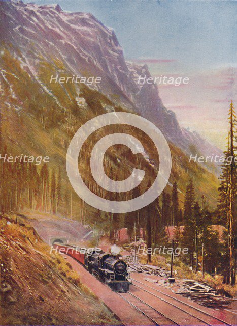 'Connaught Tunnel, in the Selkirk Mountains. Canadian Pacific Railway', 1926. Artist: Unknown.