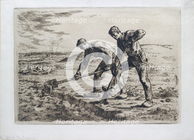 The Diggers, 1855-1856. Artist: Jean Francois Millet.