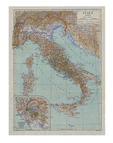 Map of Ancient Italy, c1910s. Creator: Emery Walker Ltd.