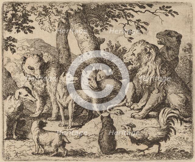 Reynard Attempts to Clear Himself, probably c. 1645/1656. Creator: Allart van Everdingen.