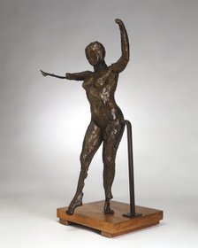 Dancer Moving Forward, Arms Raised, Right Leg Forward, c. 1882-1895/cast 1919-1932. Creator: Edgar Degas.