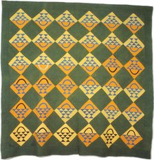 Bedcover (Basket Pattern Quilt), Southern Illinois, 1861. Creator: Mary Katharine Ashbrook Hill.
