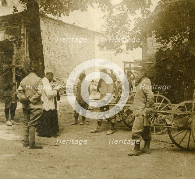 Priest saying mass in the open air, c1914-c1918. Artist: Unknown.