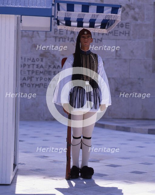 Parliament and Changing of the Guard, Athens, Greece, 2018. Creator: Ethel Davies.