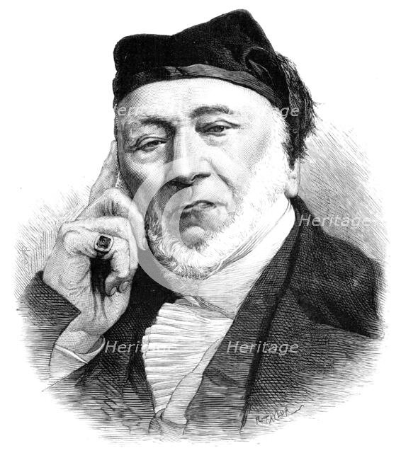 Sir Moses Montefiore, Bart. from a photograph by Messrs. Elliott and Fry, 1883. Creator: R. Taylor.