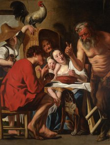 Satyr as a Guest Among Peasant, c1620. Creator: Jacob Jordaens I.