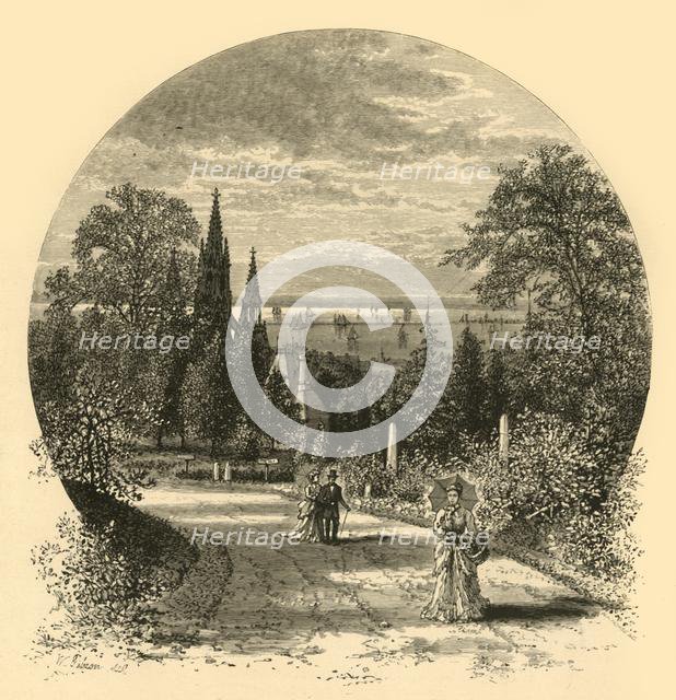 'New-York Bay, from Greenwood Cemetery', 1874.  Creator: William Hamilton Gibson.