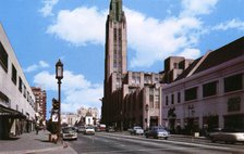 Wilshire Boulevard Showing Bullock's Wilshire, Los Angeles, California, USA, 1953. Artist: Unknown