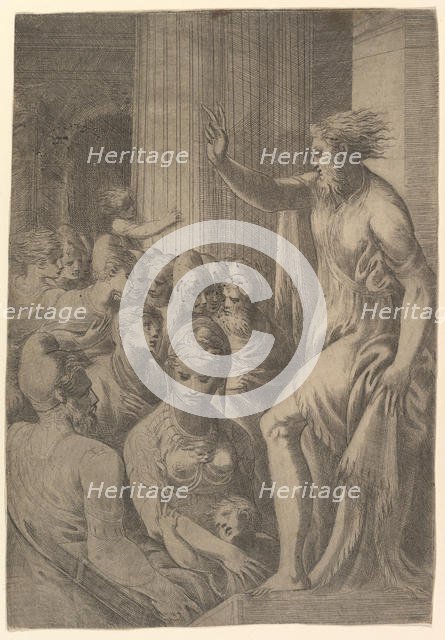 Saint Paul preaching in Athens, ca. 1548-53. Creator: Andrea Schiavone.