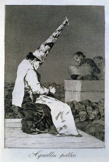 Los Caprichos, series of etchings by Francisco de Goya (1746-1828), plate 23: 'Aquellos polvos' (…