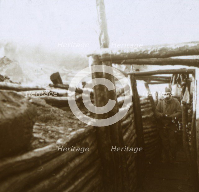 Trenches, Artois, northern France, c1914-c1918. Artist: Unknown.