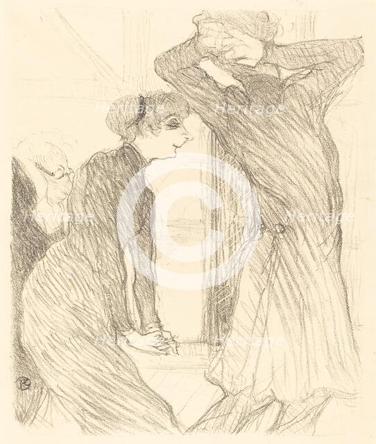 Lugne Poe and Baldy in "Au-dessus des forces humaines" (Lugne Poe et Baldy dans..., 1894. Creator: Henri de Toulouse-Lautrec.