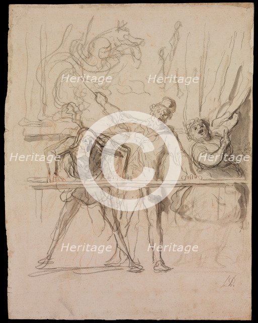 The Side-Show. Artist: Daumier, Honoré (1808-1879)