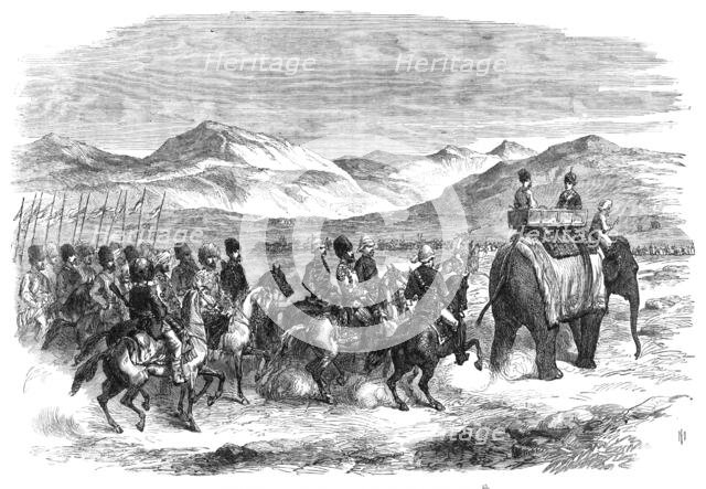 The Ameer of Cabool on his way to Peshawur, 1869. Creator: Unknown.