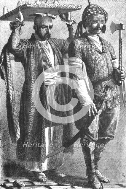 ''Caucasian Prince in Chain Armour,and attendant; The Caucasus', 1875. Creator: Unknown.