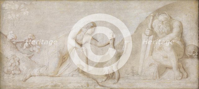 Thetis Immersing her Infant Son Achilles in the River Styx to Make him Invulnerable, 1794-1798. Creator: Nicolai Abraham Abildgaard.