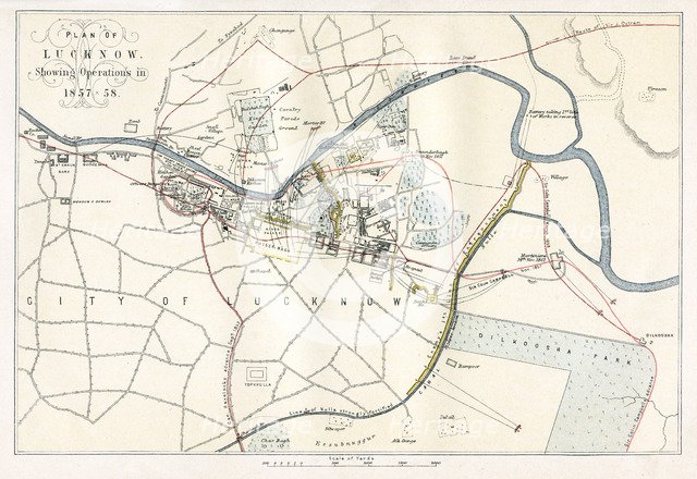 Siege of Lucknow, India, 1857, (1893). Artist: Unknown