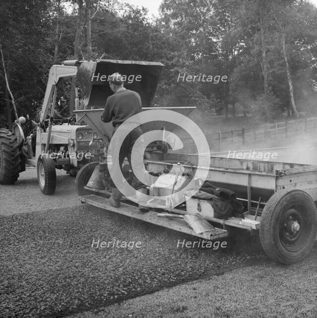 Construction of the Birmingham to Preston Motorway (M6), Staffordshire, 20/08/1962. Creator: John Laing plc.