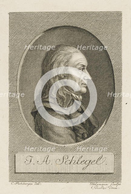 Johann Adolf Schlegel (1721-1793) , c. 1790. Creator: Uhlemann, Christian Friedrich Traugott (1765-1857).