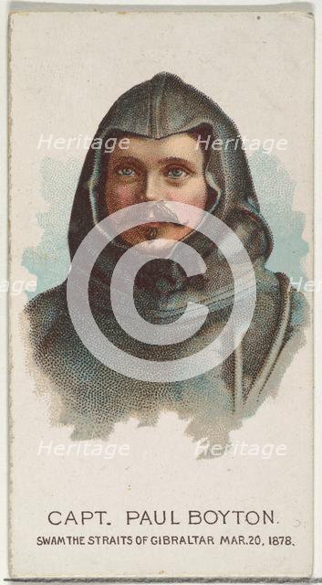 Captain Paul Boyton, Swam the Straits of Gibraltar, from World's Champions, Series 2 (N29)..., 1888. Creator: Allen & Ginter.