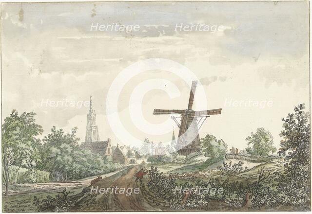 View of the Leusden road to Amersfoort, 1706-1759. Creator: Jacob van Liender.